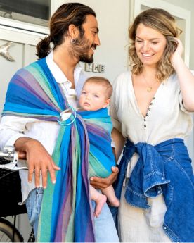 MOTHER'S DAY SPECIAL! Organic Mesh Ring Sling - BONDI BLUES & FREE BABY EINSTEIN: Baby Mozart - Music Festival DVD (valued at $22.95)