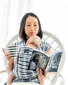 Organic Lightweight Wrap - WATERCOLOUR GREY & FREE BABY EINSTEIN: Beethoven - Symphony of Fun DVD (valued at $22.95)